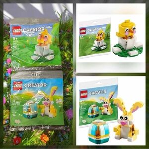 LEGO Bundle of 2 Sets: #30579 Easter Chick Egg and #30583 Easter Bunny, NEW